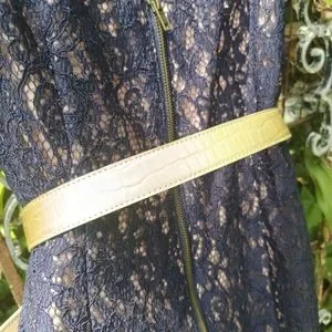 90s vintage Designer Gold Cat buckle leather Belt Small Vintage | Accessories | 9s Vintage Designer Gold Cat Buckle  main image 3